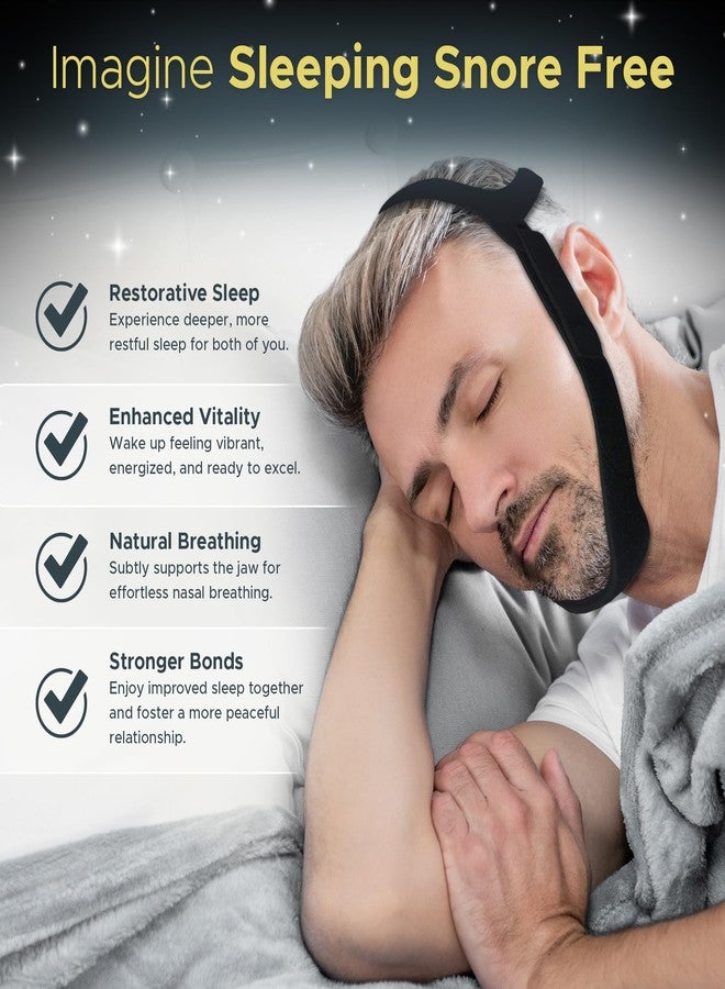 Auxhil Chin Strap for Sleeping, CPAP Chin Strap, Anti Snoring, CPAP Chin Strap to Keep Mouth Closed, Adjustable, Breathable and Comfortable - Image 4