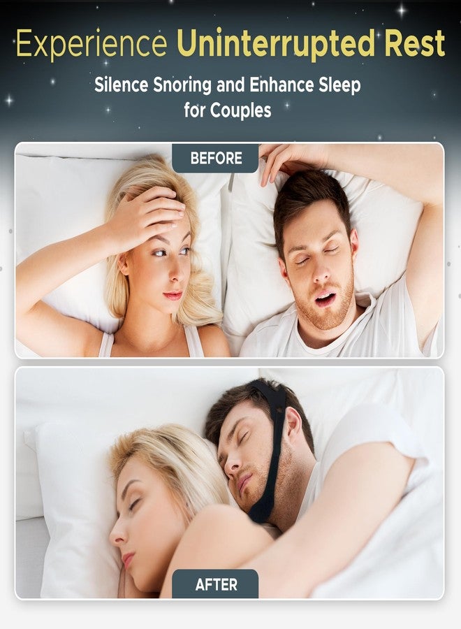 Auxhil Chin Strap for Sleeping, CPAP Chin Strap, Anti Snoring, CPAP Chin Strap to Keep Mouth Closed, Adjustable, Breathable and Comfortable - Image 2