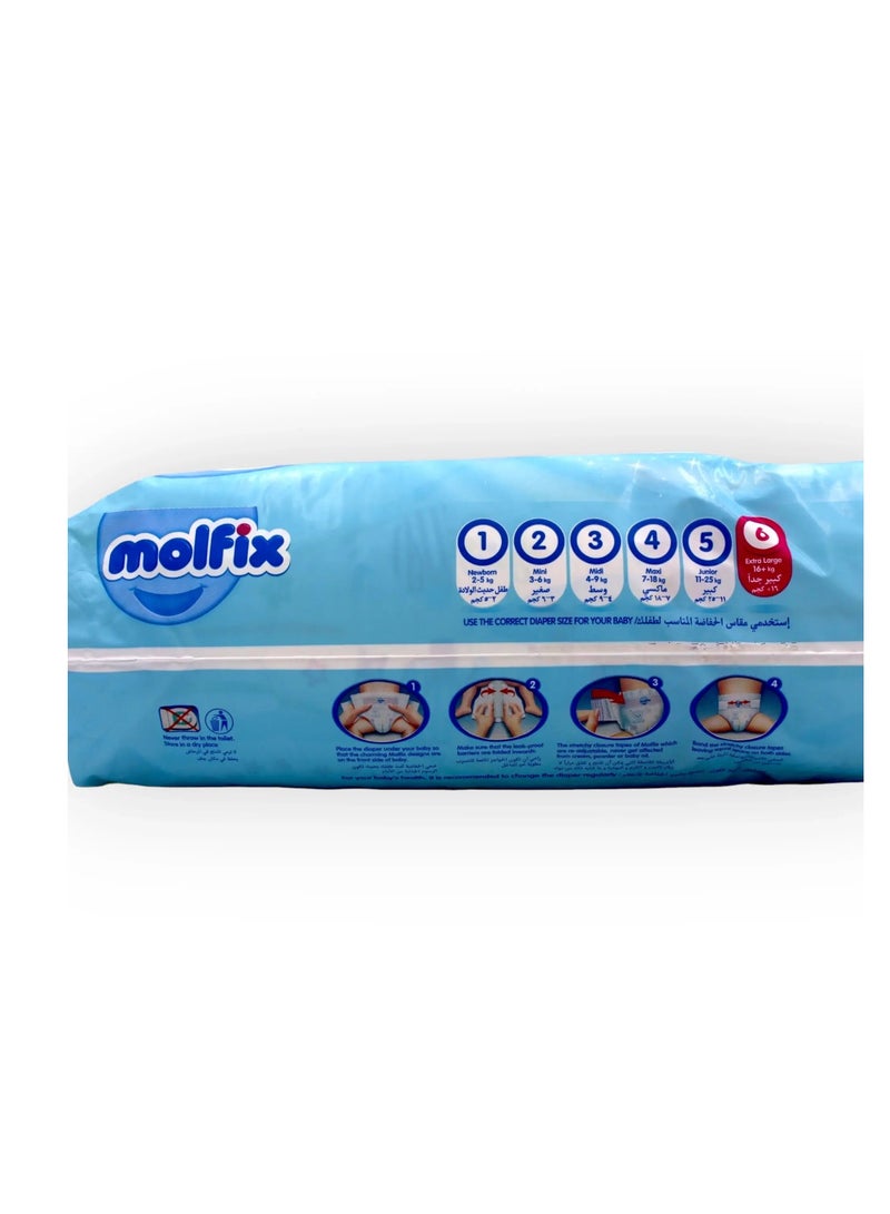 Molfix Extra Large Diapers Jumbo Economy Pack Size 6 16 Plus Kgs 48 Count - Image 4