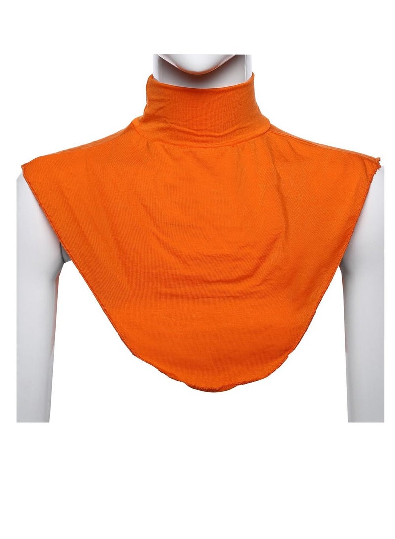 Loquat Ladies Shawl Turtleneck Fake collar Top Neck scarf Orange 
