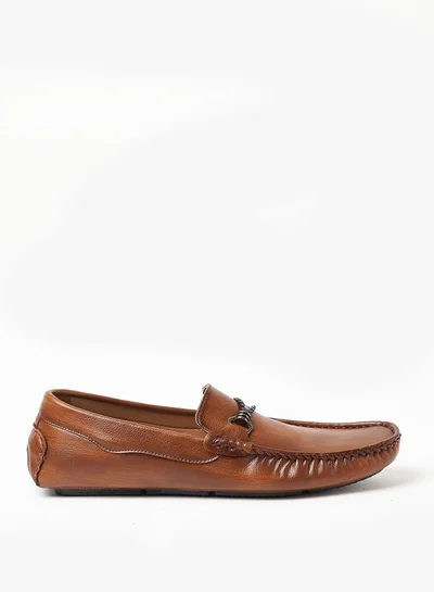 Geoomnii Cian Style Men Synthetic Loafers Slip Ons Tan