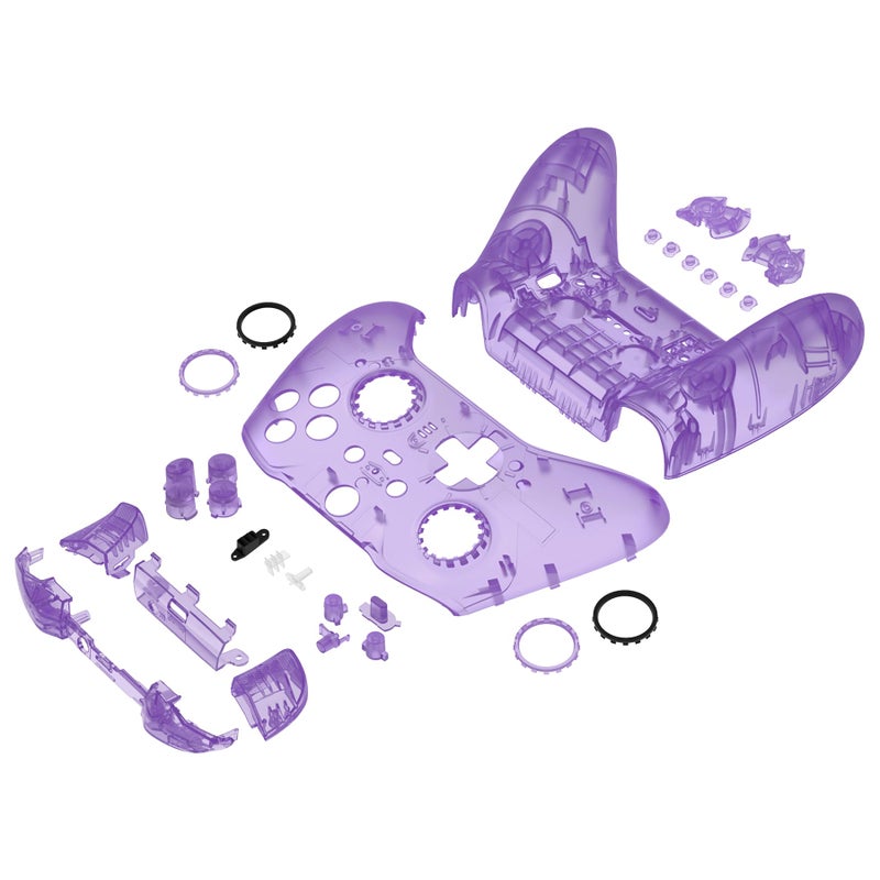 eXtremeRate Full Set Shell Buttons for Xbox One Elite Series 2 Controller, Clear Atomic Purple Replacement Faceplate Back Plate Bottom Shell Case with Buttons for Xbox Elite Series 2 Core Controller - Image 5
