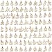 SANNIX 156Pcs6 Sets Gold Letter Charms with 200Pcs Open Jump Rings for Jewelry Making Alphabet AZ Pendants for DIY Bracelet Necklace Craft Projects - Image 2