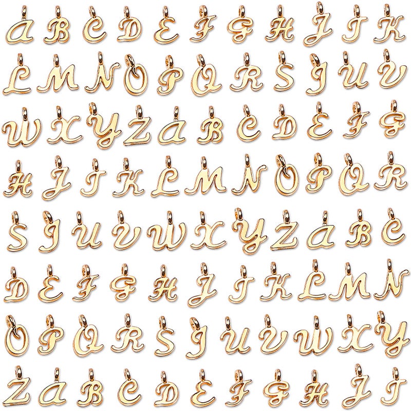 SANNIX 156Pcs6 Sets Gold Letter Charms with 200Pcs Open Jump Rings for Jewelry Making Alphabet AZ Pendants for DIY Bracelet Necklace Craft Projects - Image 3