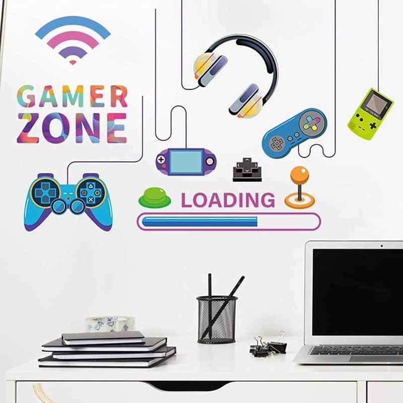 BPA Gamer Zone Wall Decals for Kids Room - Image 1