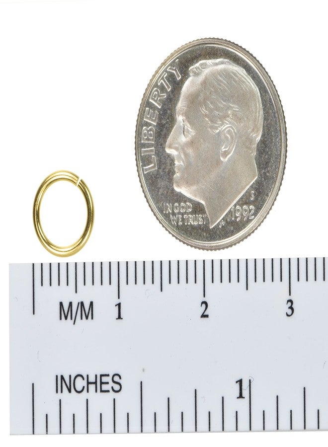 uGems 7.3mm 14K Gold Jump Lock Ring - 19 Gauge Solid Yellow Gold with Secure Click & Lock Mechanism for Jewelry Making, Qty (1 Piece) - SKU: 14407-19ga-7.3mm - Image 3