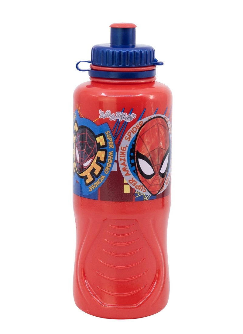MARVEL مجموعة زجاجة ماء سعة 430 مل وصندوق غداء سبايدر مان للأطفال - Image 3