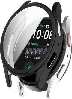 FTRONGRT FTRONGRT Case Compatible with Samsung Galaxy Watch 7 44 mm, Scratch-Resistant, Galvanised All-Inclusive Watch Protective Case Made of TPU Compatible with Samsung Galaxy Watch 7 44 mm. Black 