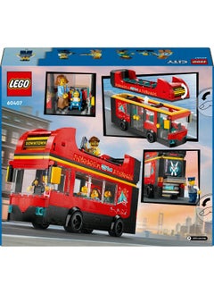 LEGO LEGO City Red Double-Decker Sightseeing Bus Toy 60407 Building Toy Set (384 Pieces)  - Image 2