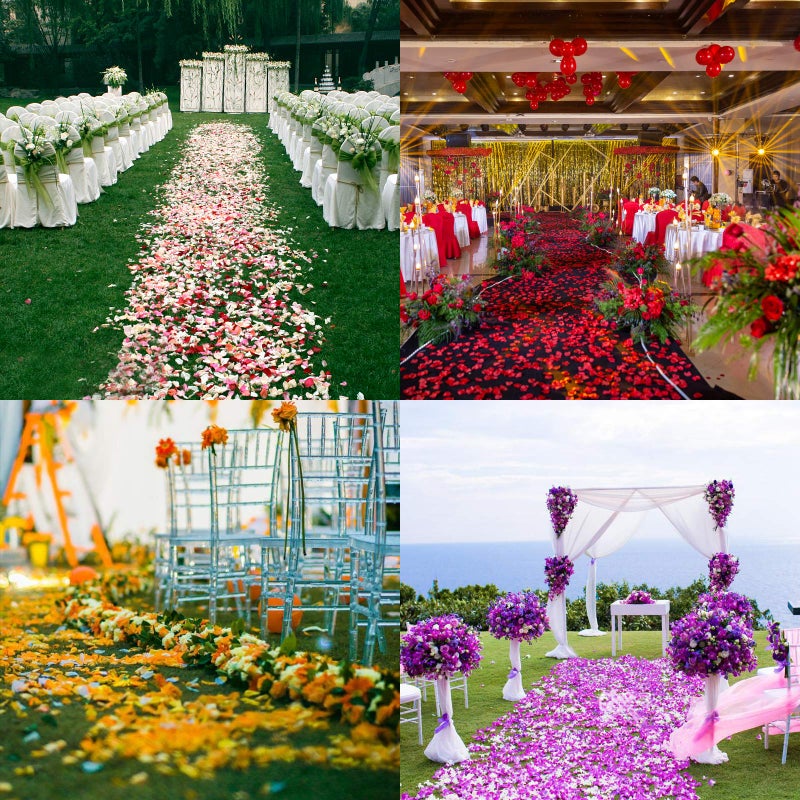 Neo LOONS 1000 Pcs Artificial Silk Rose Petals Decoration Wedding Party Color Emarald Green - Image 5