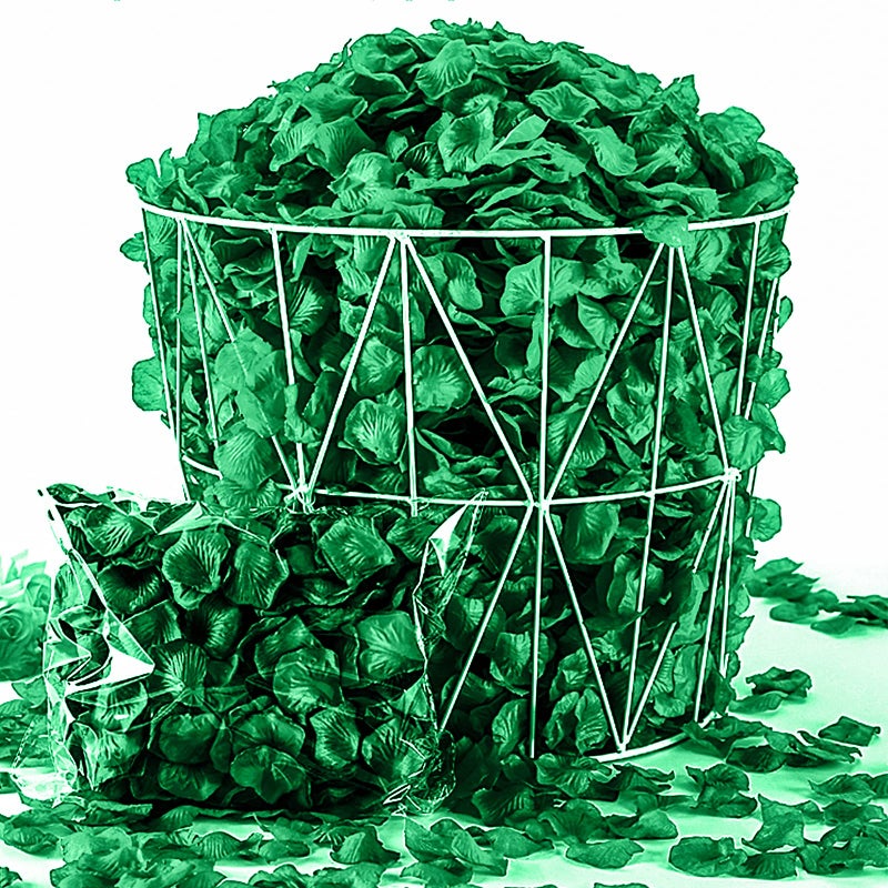 Neo LOONS 1000 Pcs Artificial Silk Rose Petals Decoration Wedding Party Color Emarald Green - Image 2