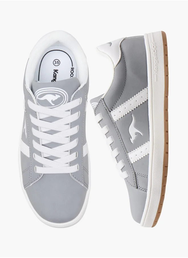 كانغاروس Boys' Logo Detail Sneakers with Lace-Up Closure