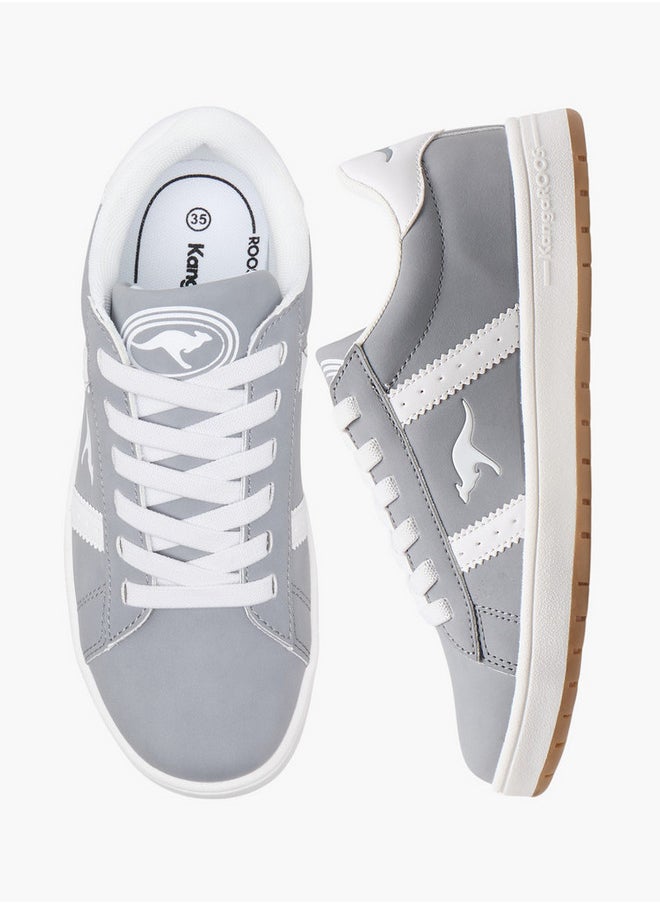 kangaROOS Boys' Logo Detail Sneakers with Lace-Up Closure  - Image 1