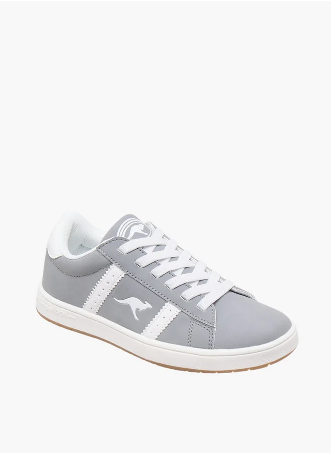 كانغاروس Boys' Logo Detail Sneakers with Lace-Up Closure
