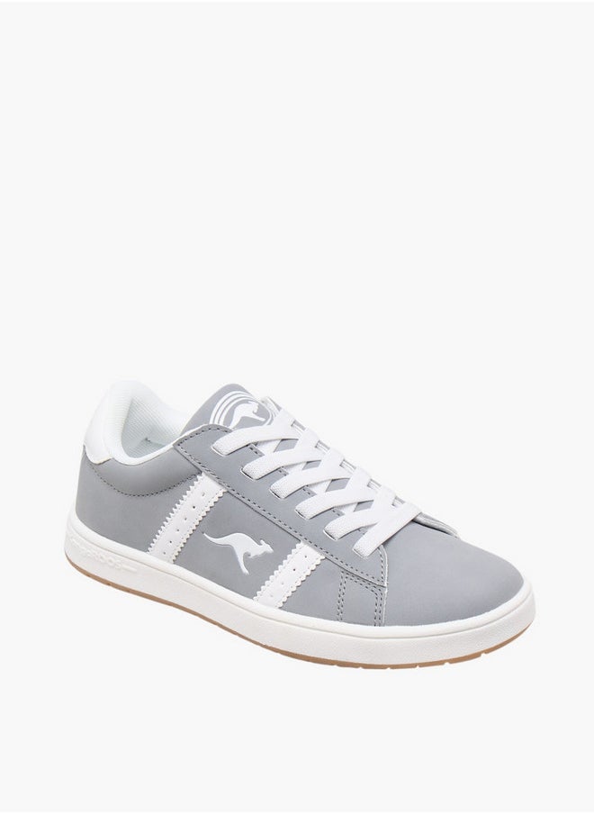 kangaROOS Boys' Logo Detail Sneakers with Lace-Up Closure  - Image 2