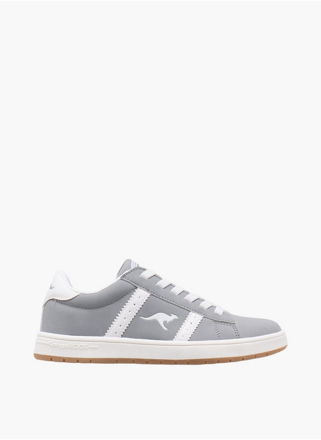 kangaROOS Boys' Logo Detail Sneakers with Lace-Up Closure  - Image 3