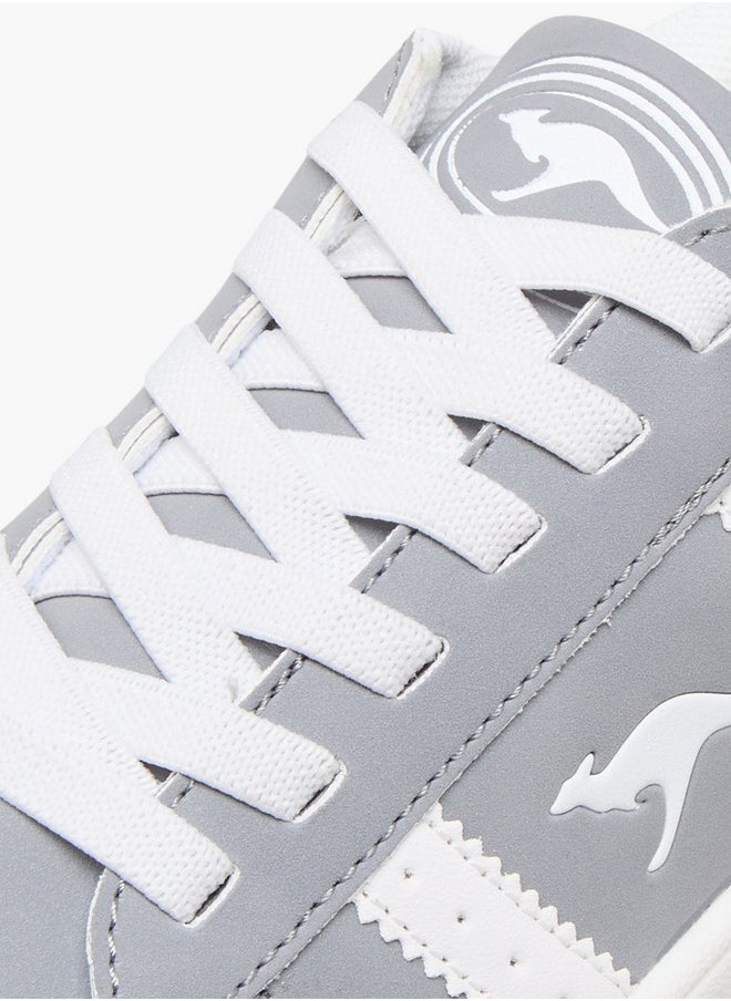 kangaROOS Boys' Logo Detail Sneakers with Lace-Up Closure  - Image 4