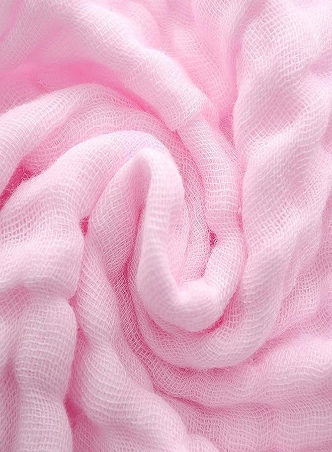 Zebroc 100% Cotton Muslin Baby Burp Cloth | 6-Layer Soft & Super Absorbent Baby Face Towel | 28×28 cm Washcloth for Newborns, Feeding, Burping & Daily Use (2, Pink (28 X 28 CM)) - Image 2