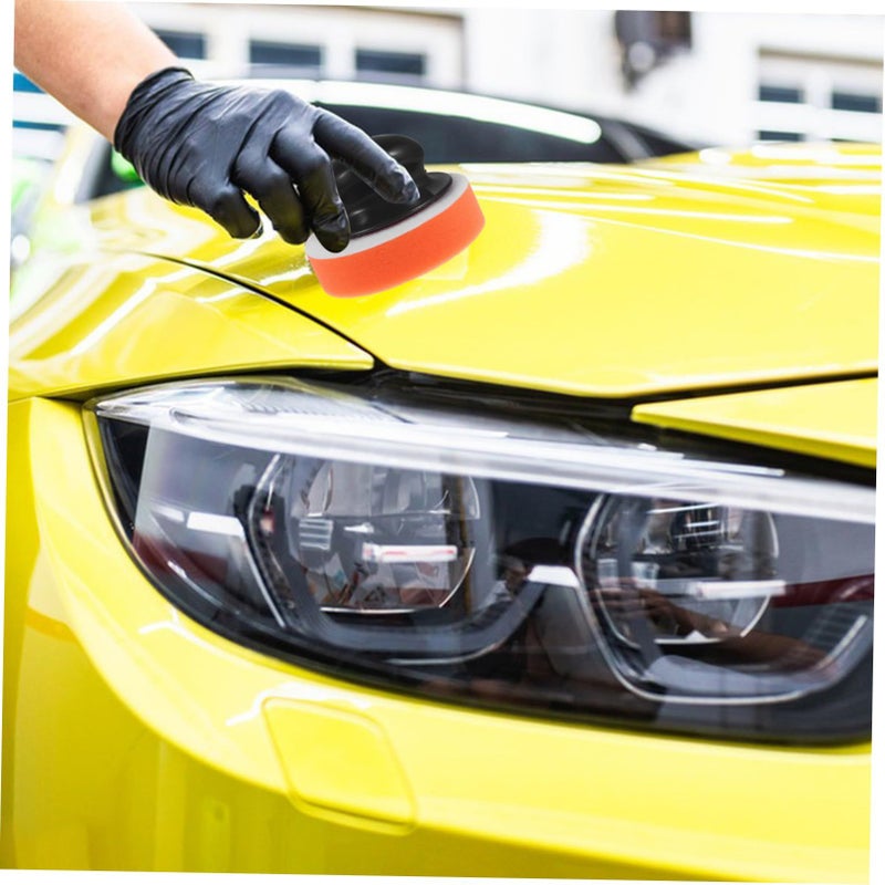 1 Set Manual Polishing Sponge Wax Applicator Pads With Handle Car Waxing Buffing Kit Professional Finish Comfortable Grip Versatile Use All Vehicles - Image 4