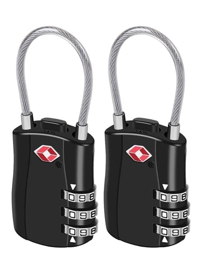 Generic TSA Approved Luggage Combination Locks(2 Pack,black) Combination Padlock with Alloy Body TSA Lock for Travel Bag, Suit Case, Lockers, Gym, Bike Locks or Other  - Image 1