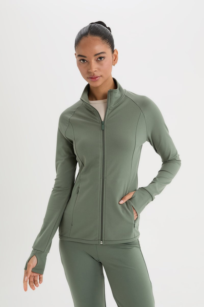 DeFactoFit Fitted Stand Collar Zippered Sports Cardigan - Image 3