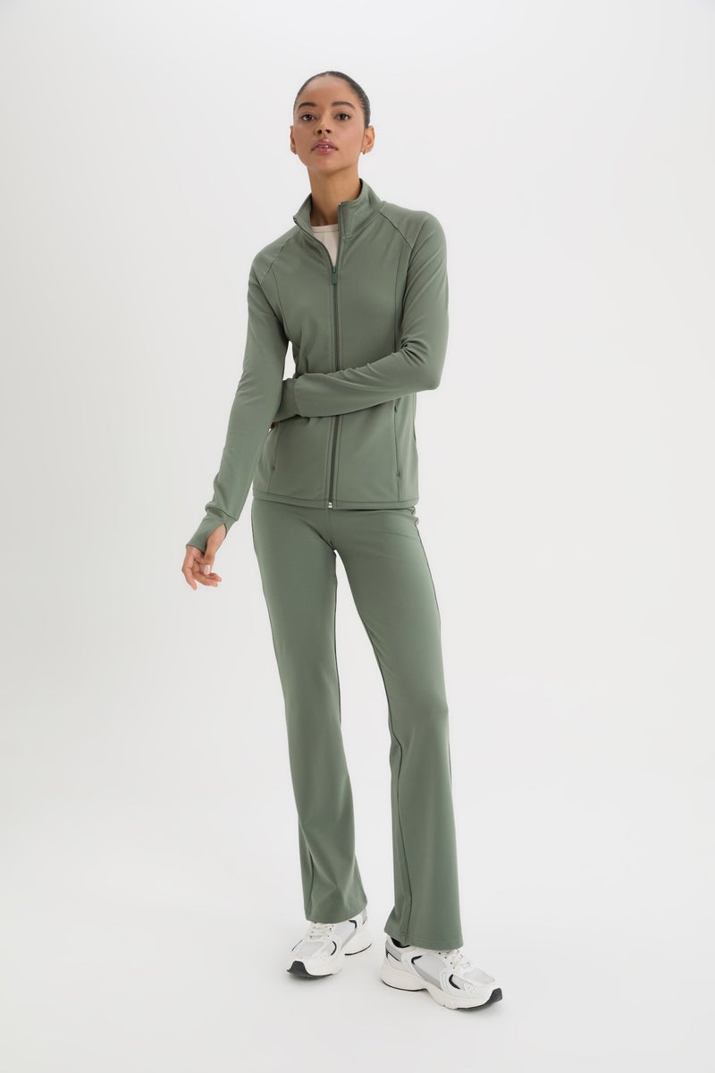 DeFactoFit Fitted Stand Collar Zippered Sports Cardigan - Image 2