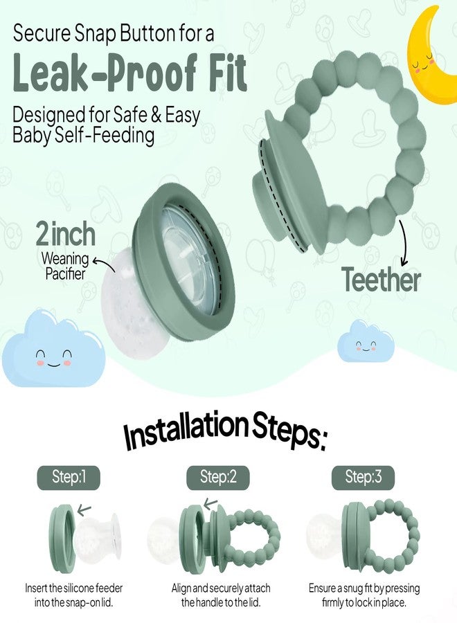 O'doe 6-Piece Bpa-Free Silicone Solid Baby Feeding Set | Soft Suction Plates, Baby Food Bowl, Wooden Fork & Spoon, and More | Make Mealtime Fun and Easy for Your Little One - Image 3