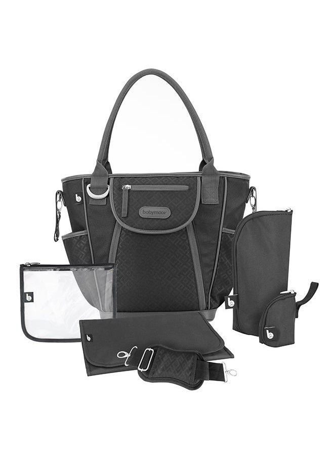 babymoov Daily Bag In Black, Spacious Design, Ample Storage Space Is Designed, Multiple Compartments, Insulated Bottle Holder, Changing Mat, Adjustable Straps  - Image 1
