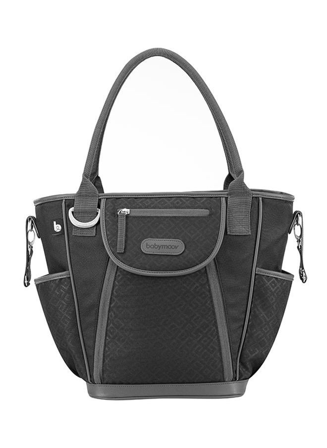 babymoov Daily Bag In Black, Spacious Design, Ample Storage Space Is Designed, Multiple Compartments, Insulated Bottle Holder, Changing Mat, Adjustable Straps  - Image 2