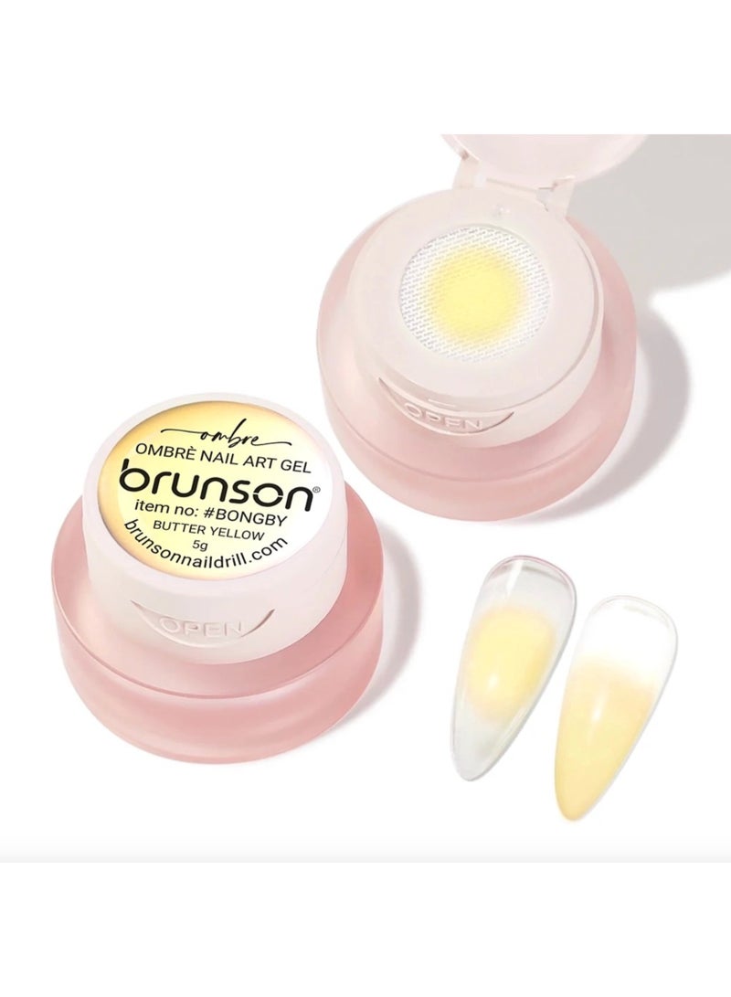 brunson Nail Art Gel - Brunson 2-in-1 Cushion Patting Ombre Nail Art Gel 5gm – UV/LED Nail Gel for Gradient Ombre, French Nail Art & Creative Designs | Sponge & Brush Dual Application Gel for Professional Salon Use - Image 1