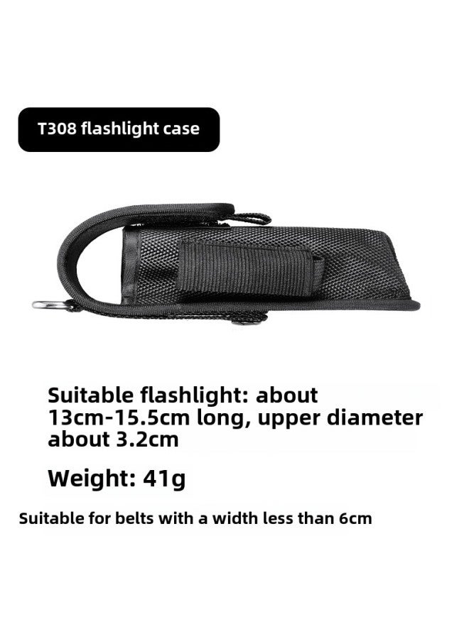 Generic Portable LED Flashlight Sleeve Storage Bag Protective Bag Waist Bag Cloth Cover Nylon Material Elastic Flashlight Sleeve Wholesale-Color:T308 - Image 1