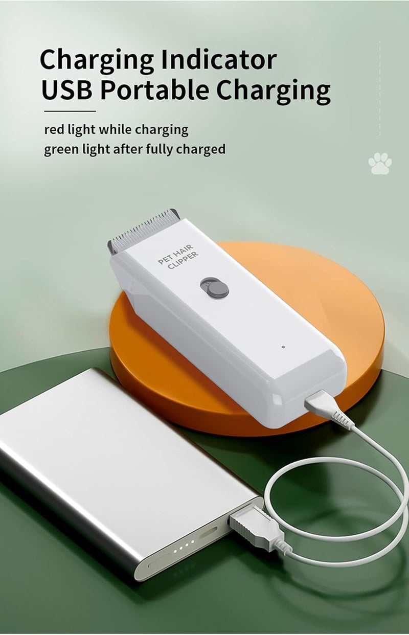 Grimgrow Dog Cat Home Hair Waterproof Clipper Portable Electric USB Rechargeable Pet Grooming Tools Low Noise Shaver Cordless Trimmer for Small and Large Pets - Image 4