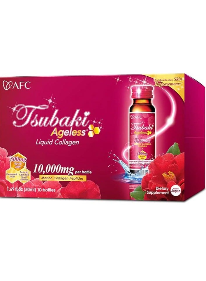 Afc Tsubaki Beauty Collagen Drink 1.69flozx10 bottles