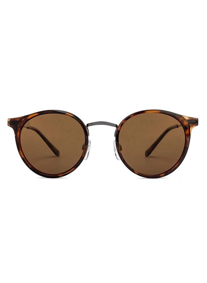 VINCENT CHASE Nomades Full Rim Round Frame Polarized & UV Protected Sunglasses VC S11164 - 48mm - Brown