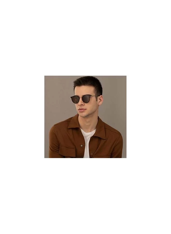 فينسينت تشيس Nomades Full Rim Round Frame Polarized &amp; UV Protected Sunglasses VC S11164 - 48mm - Brown