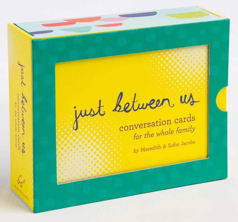 Chronicle Books Just Between Us: Conversation Cards for The Whole Family (Conversation Starters, Family Therapy Cards, Family Dinner Games), Yellow - Image 1
