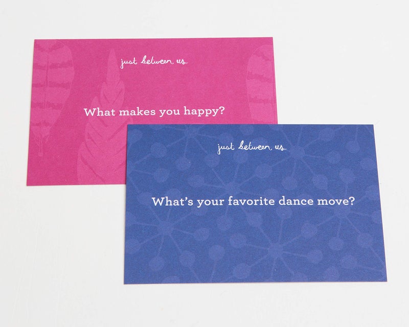 Chronicle Books Just Between Us: Conversation Cards for The Whole Family (Conversation Starters, Family Therapy Cards, Family Dinner Games), Yellow - Image 4