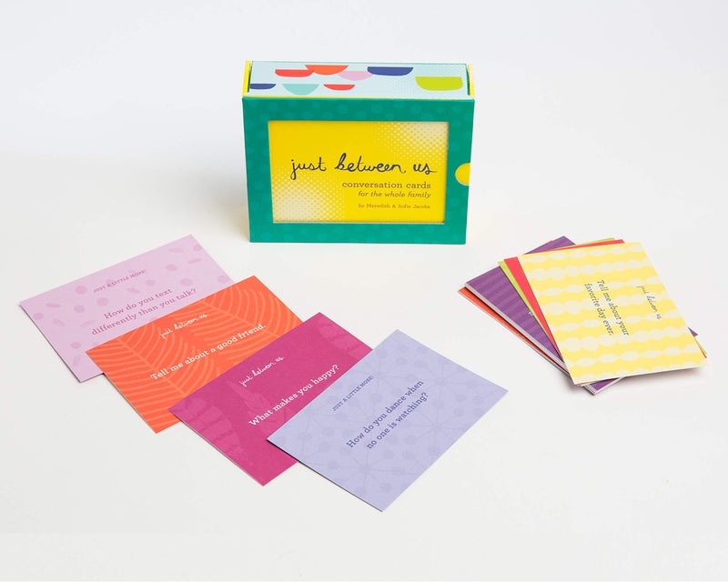 Chronicle Books Just Between Us: Conversation Cards for The Whole Family (Conversation Starters, Family Therapy Cards, Family Dinner Games), Yellow - Image 3