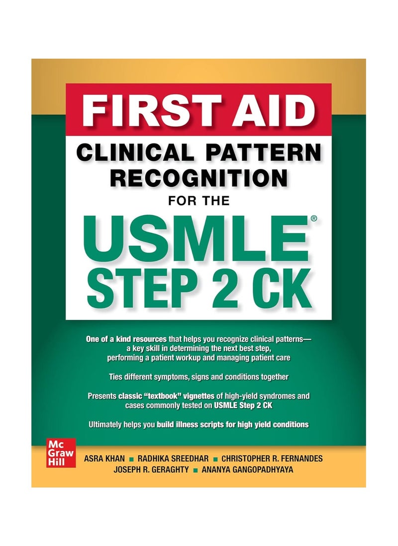 First Aid Clinical Pattern Recognition For The USMLE Step 2 CK Hardcover