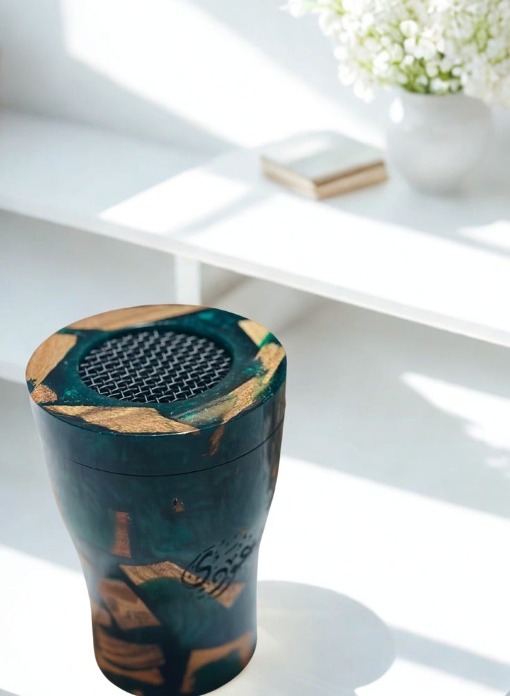 أودي مبخرة عود فاخرة من الخشب والراتنج بدون كهرباء – لون أبيض | حامل بخور يدوي الصنع بتصميم أزرق أنيق – مثالي للاستخدام في المنزل أو المكتب أو رمضان أو كهدية أناقة تقليدية بلمسة عصرية – مبخرة يدوية بدون كهرباء، آمنة وعملية لتجربة بخور مميزة - Image 2