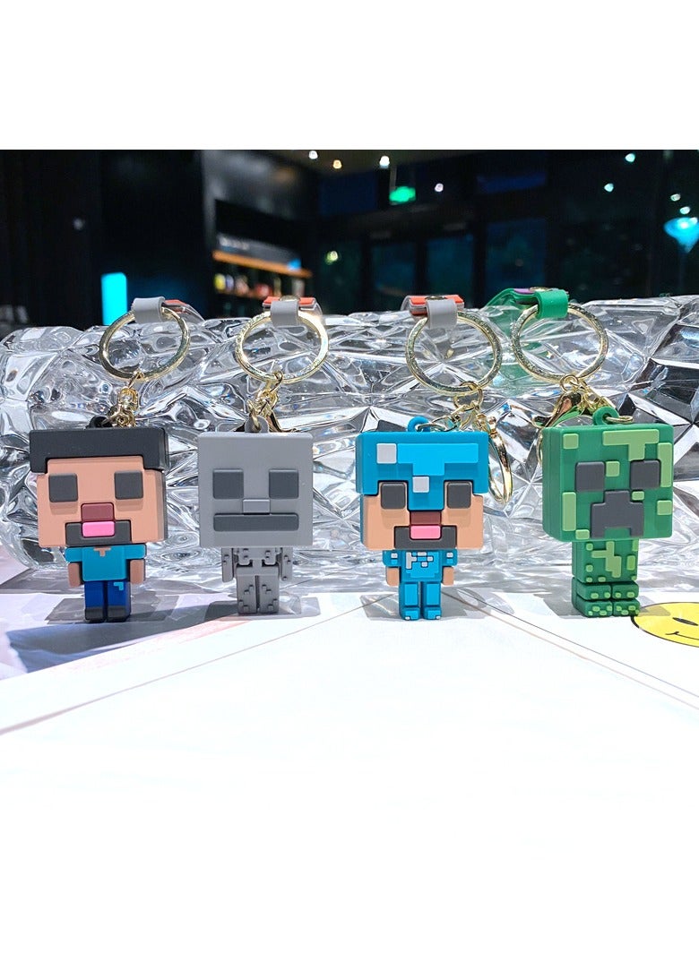 ماين كرافت ماينكرافت مجموعة سلاسل مفاتيح وأساور سيليكون تصميم الكريبر (4 قطع) - هدايا ألعاب رسمية للأطفال، هدية مثالية للمحبي الألعاب وهدايا أعياد الميلاد ﻿ ﻿ - Image 2