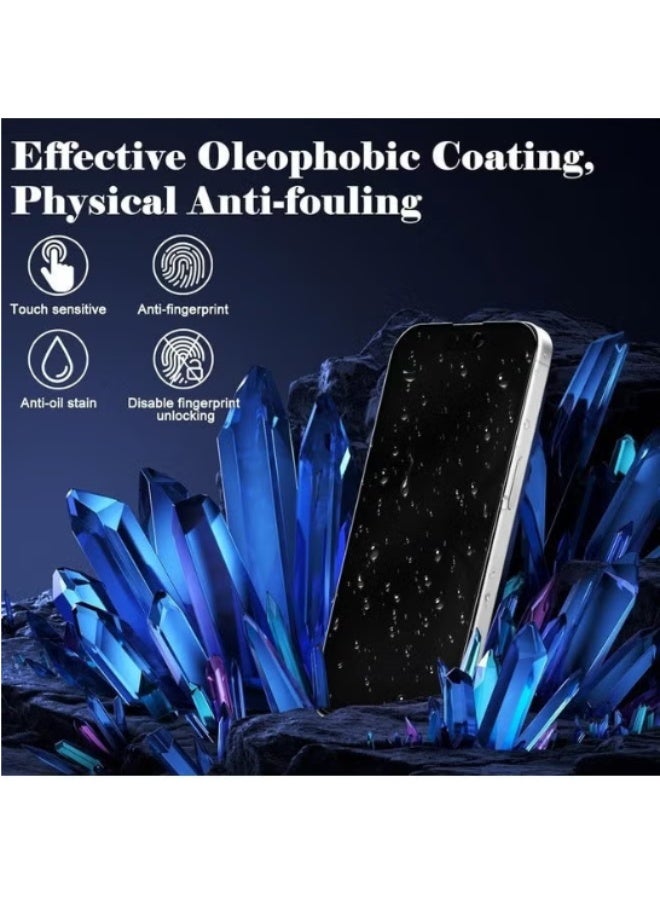 2-Pack Tempered Glass Privacy Screen Protector for iPhone 16 / iPhone 15 / iPhone 15 Pro (6.1-Inch) - Anti-Spy, Anti-Scratch, 9H Hardness - Image 2