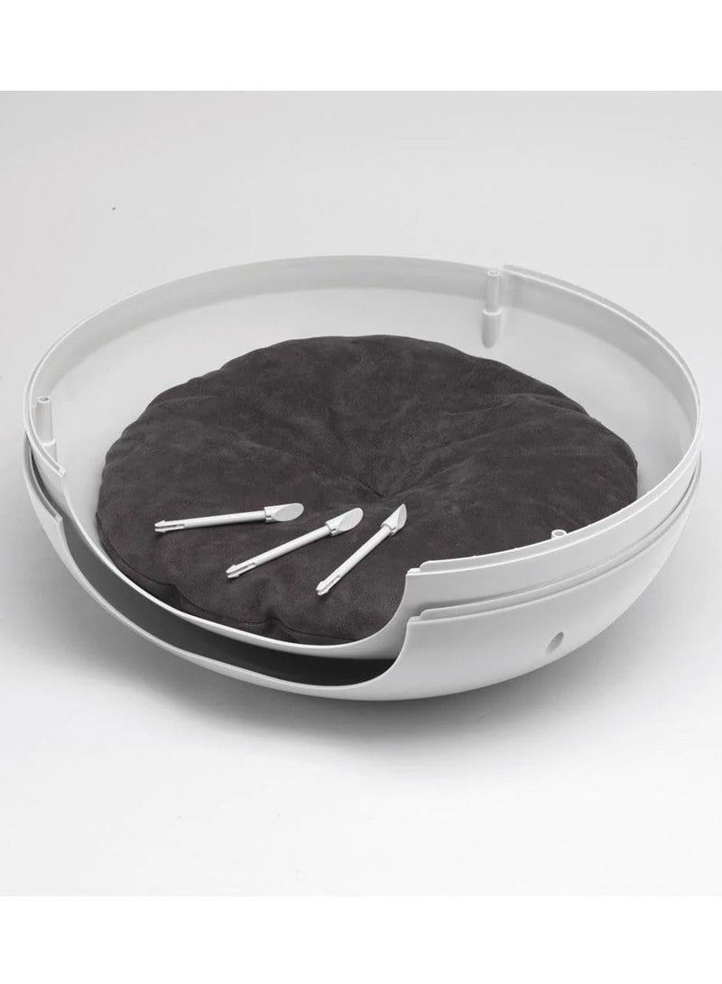 Moderna Doonut-Cat House With Cushion White 49x49x27cm - Image 4