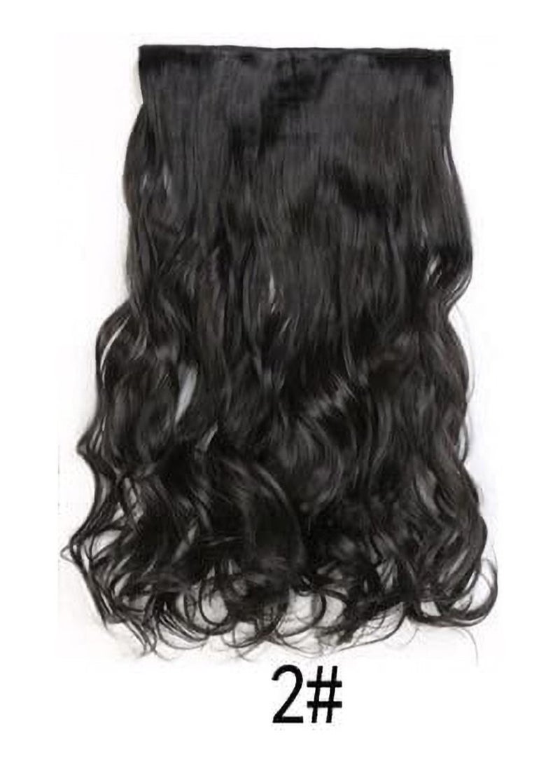 Estelle Eestelle full head one-piece long straight and Body Wave hair extension, with 5 clips, suitable for women and girls (#2, Body Wave) - Image 2