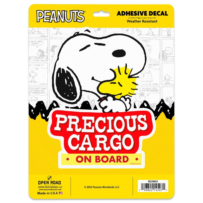 Open Road Brands Peanuts Snoopy Precious Cargo Adhesive Vinyl Decal Adorable Snoopy Car Sticker for Families with Baby on Board - Image 3