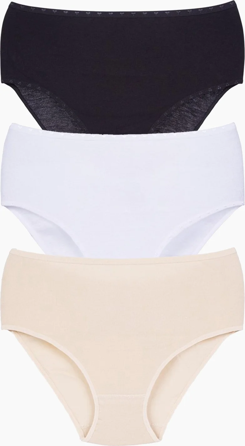 Merry Secrets Merry Secret's 3-Pack Rib High Waist Women's Panties