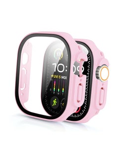 Generic Fashion 49mm Case Fits Apple Watch Ultra 2 & 1 49mm, Anti-Scratch Hard Protective Case Full Screen Protector for Apple Ultra 49mm Accessories (Pink) 
