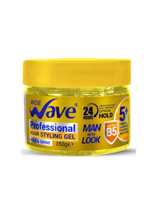 Wide Wave Professional Hair Styling Gel Yellow - 350GM - Image 1