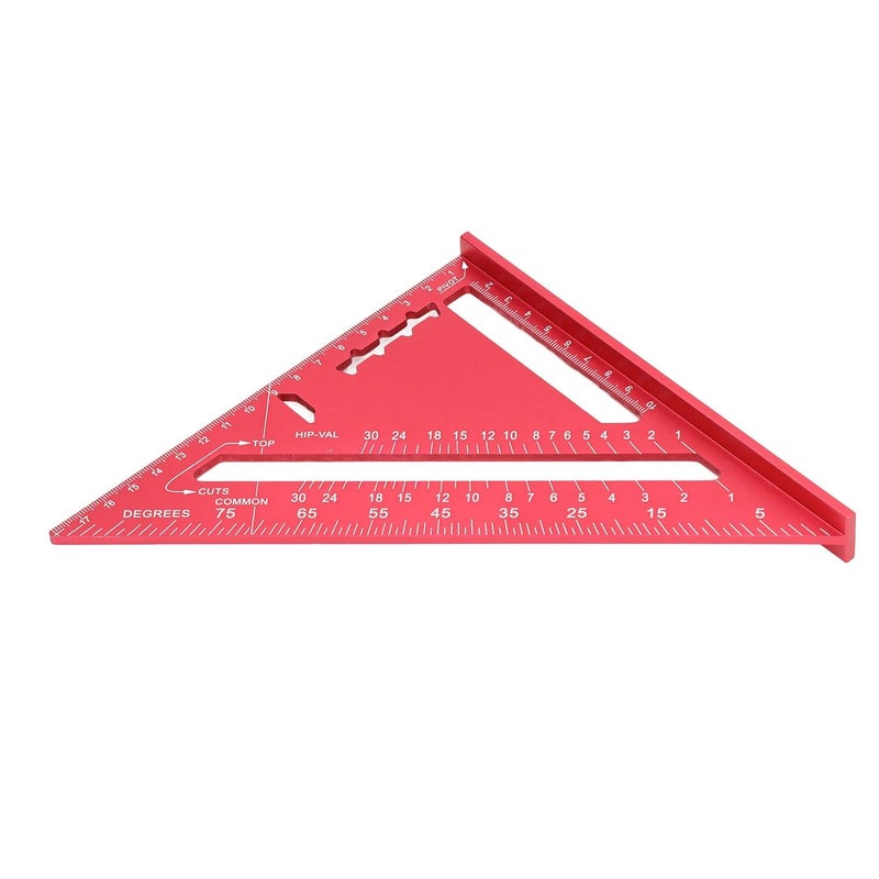 Red Aluminum Alloy Woodworking Ruler For Precise Measurements - Image 4