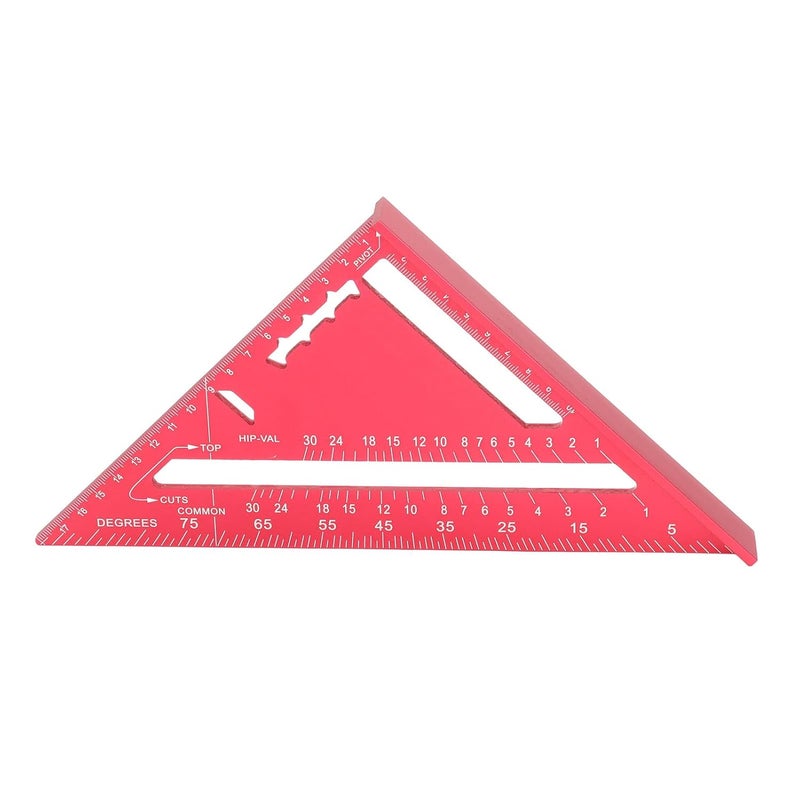 Red Aluminum Alloy Woodworking Ruler For Precise Measurements - Image 5